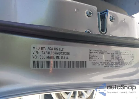 2021 Jeep Cherokee Latitude Fwd from USA, damaged, VIN 1C4PJLCB7MD134366